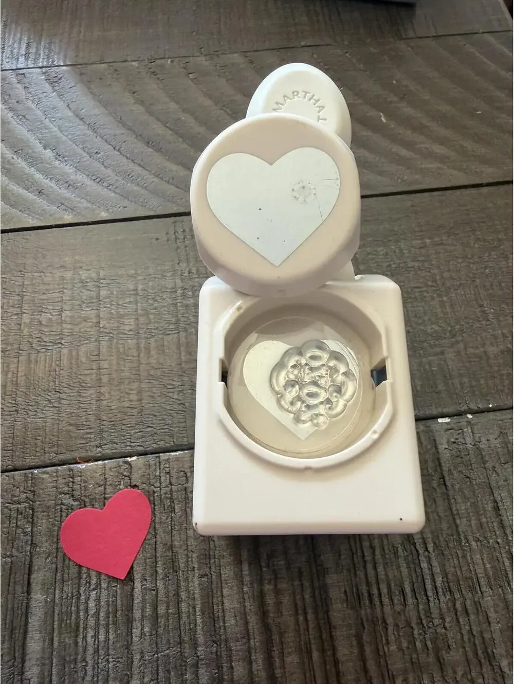 Martha Stewart Heart Shape Punch with stamp